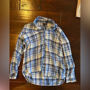 blue and white flannel. GAP size medium.